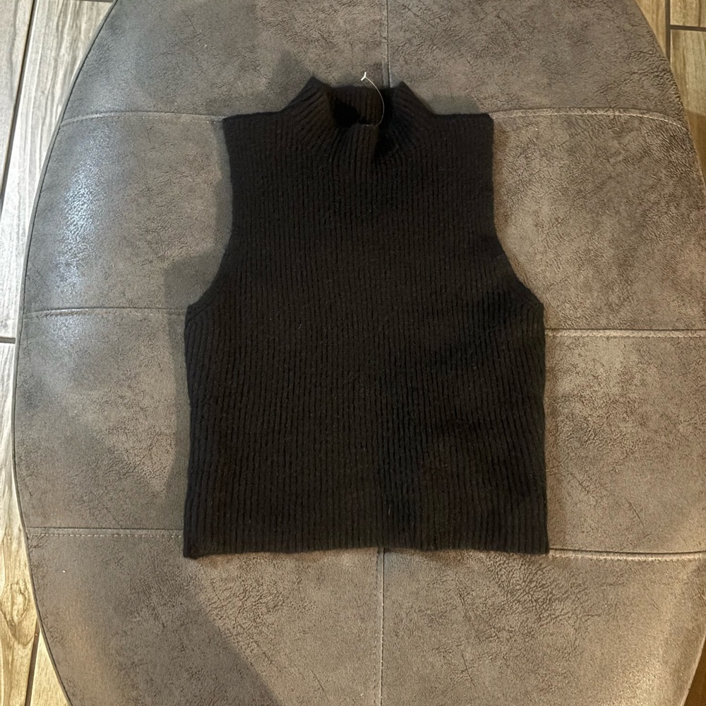Altar'd State Black Turtleneck Sweater Vest
